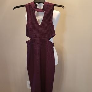 Purple High Neck Dress